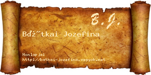 Bátkai Jozefina névjegykártya